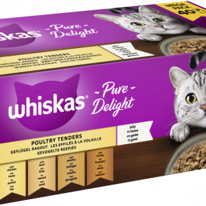 Whiskas Pure Del. Geflügel Rag Gelee 40x85gP
