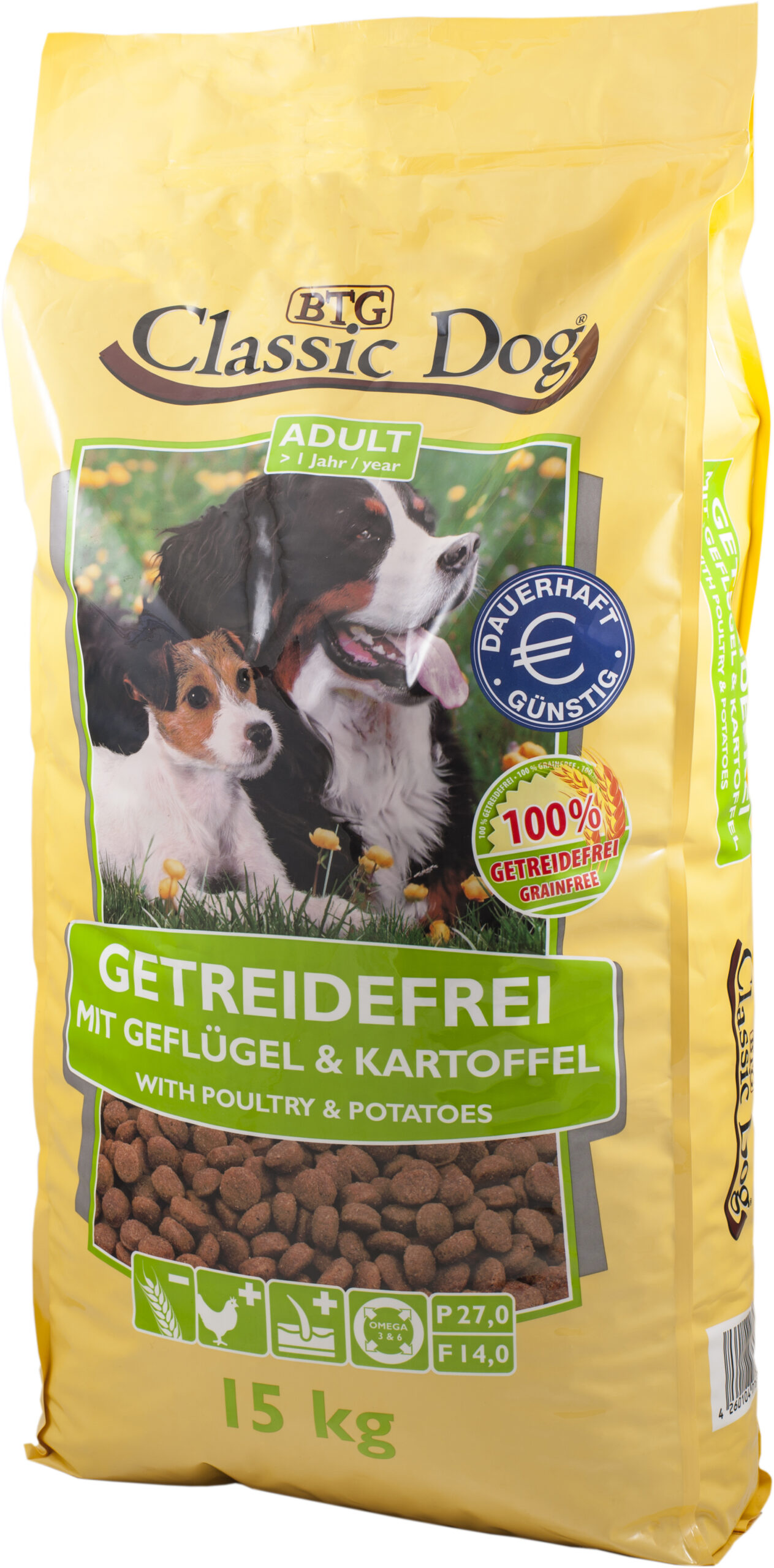 Classic Dog getrfrei Geflügel+Kart 15kg